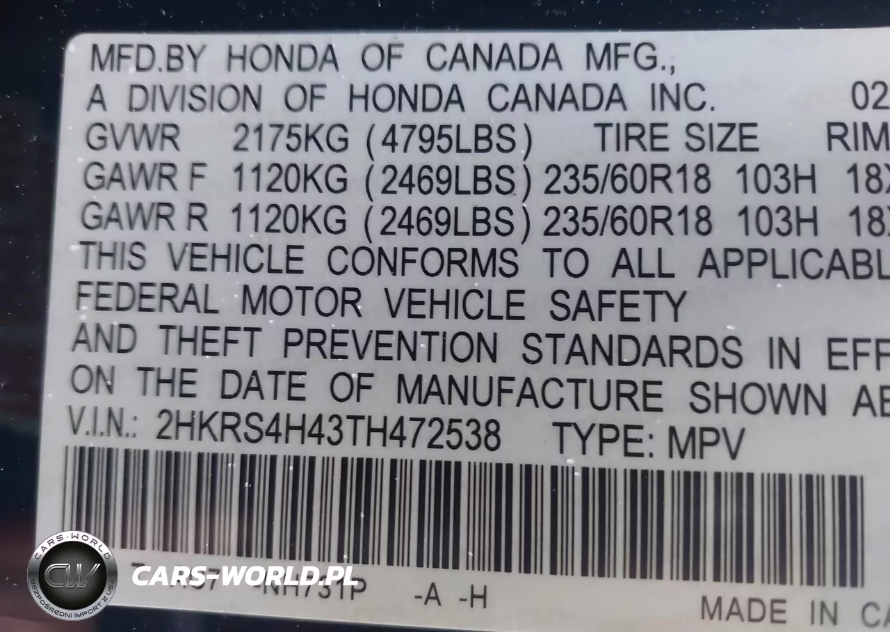 2026 Honda Cr-V Ex Awd VIN:2HKRS4H43TH472538 - 9