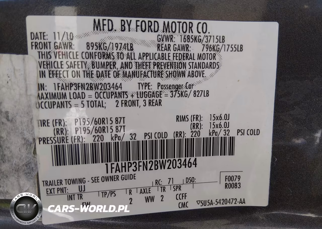 2011 Ford Focus Se VIN:1FAHP3FN2BW203464 - 9