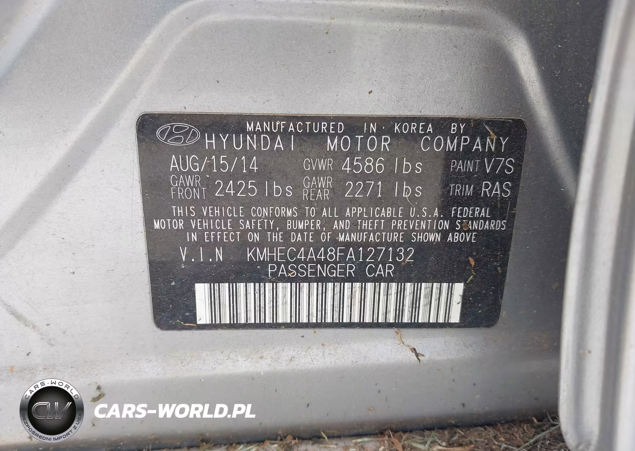 2015 Hyundai Sonata Hybrid Limited VIN:KMHEC4A48FA127132 - 9