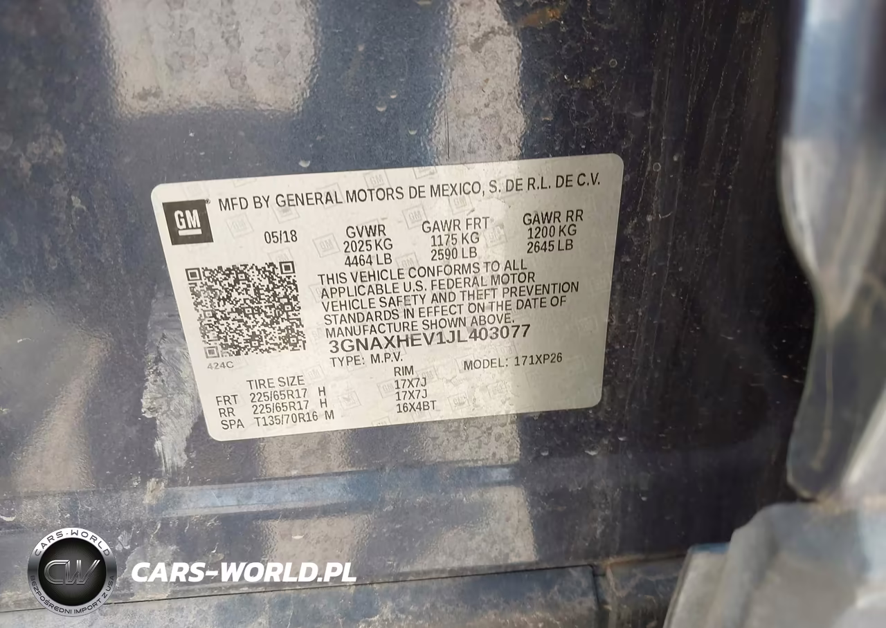 2018 Chevrolet Equinox Ls VIN:3GNAXHEV1JL403077 - 9