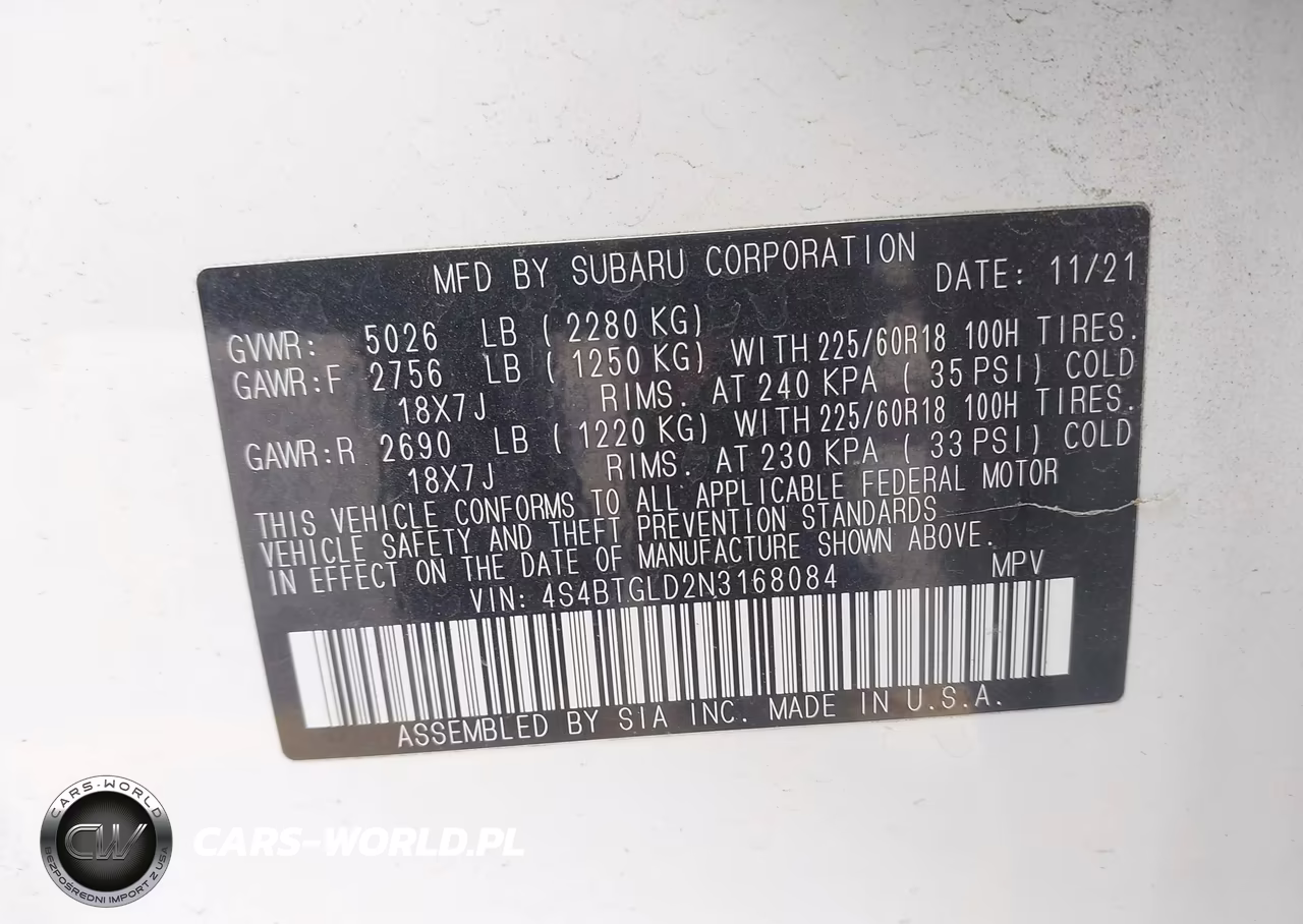 2022 Subaru Outback Onyx Edition Xt VIN:4S4BTGLD2N3168084 - 9
