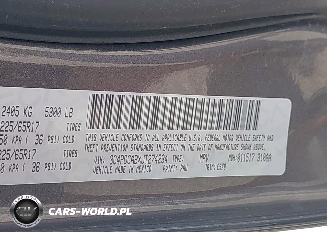 2018 Dodge Journey Se VIN:3C4PDCABXJT274234 - 9