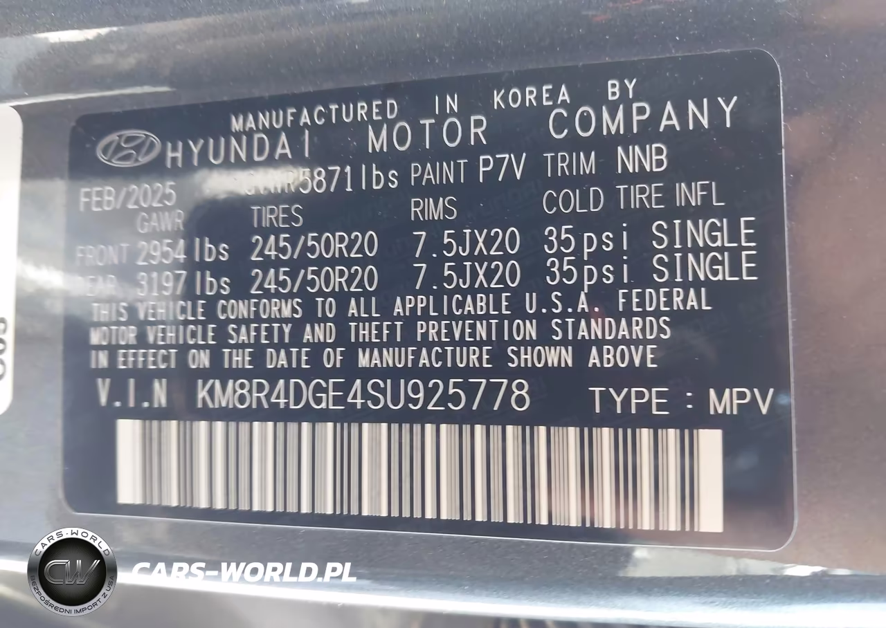 2025 Hyundai Palisade Sel Premium VIN:KM8R4DGE4SU925778 - 9