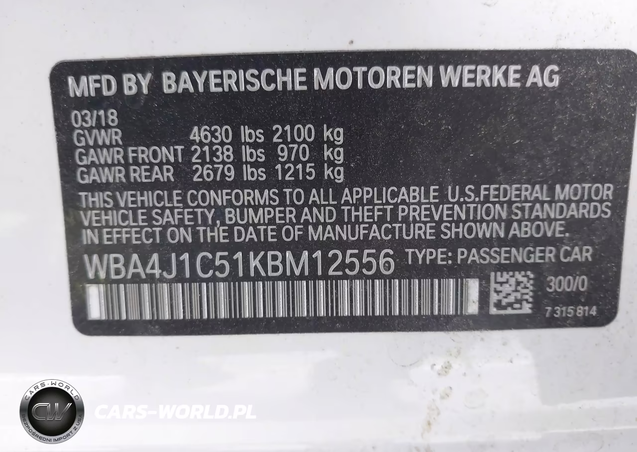 2019 BMW 430I Gran Coupe VIN:WBA4J1C51KBM12556 - 9