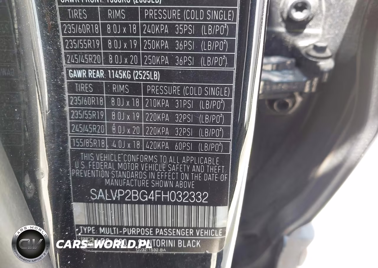 2015 Land Rover Range Rover Evoque Pure VIN:SALVP2BG4FH032332 - 9