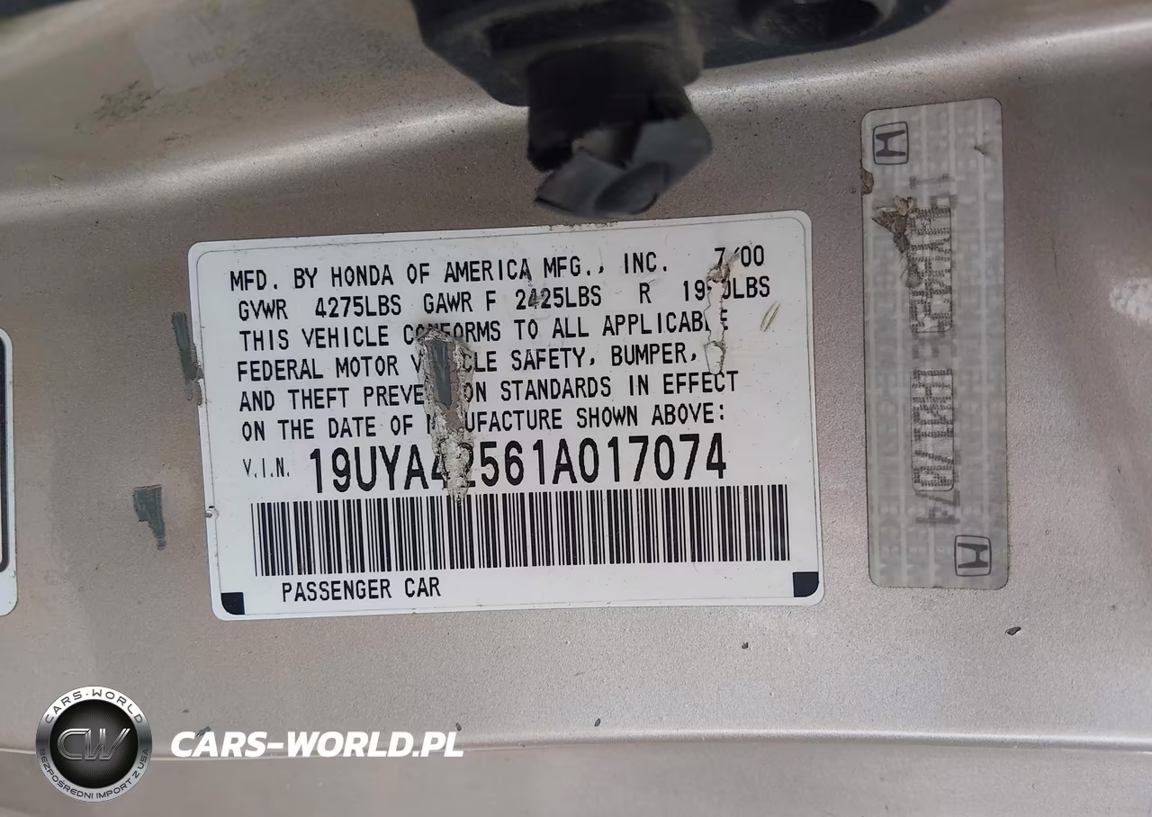 2001 Acura Cl 3.2 VIN:19UYA42561A017074 - 9