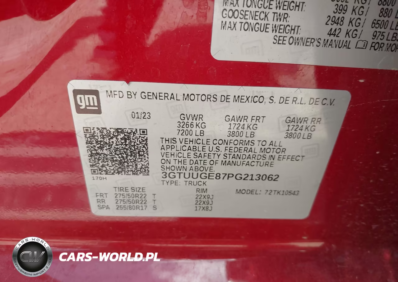 2023 GMC Sierra 1500 4Wd Short Box Denali VIN:3GTUUGE87PG213062 - 9