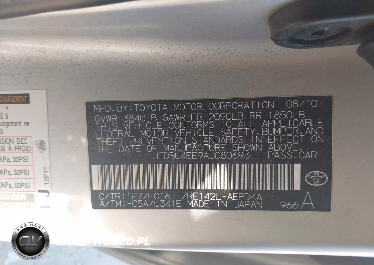 2010 Toyota Corolla Le VIN:JTDBU4EE9AJ080693 - 9