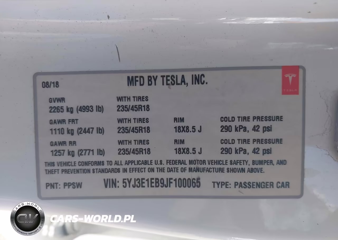 2018 Tesla Model 3 Long Range-Performance VIN:5YJ3E1EB9JF100065 - 9