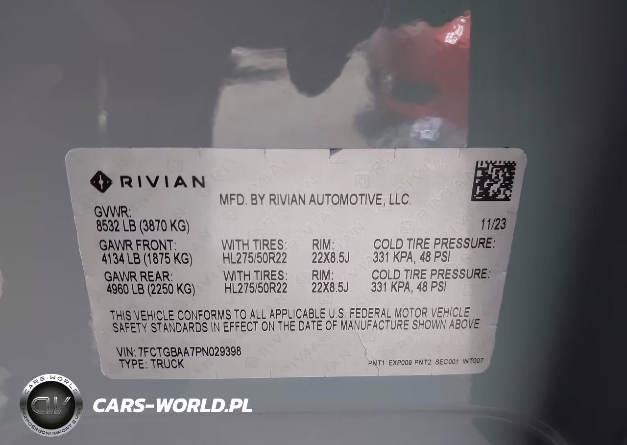 2023 Rivian R1T Adventure-Adventure Dual Motor Large Pack-Adventure Dual Motor Max Pack VIN:7FCTGBAA7PN029398 - 9