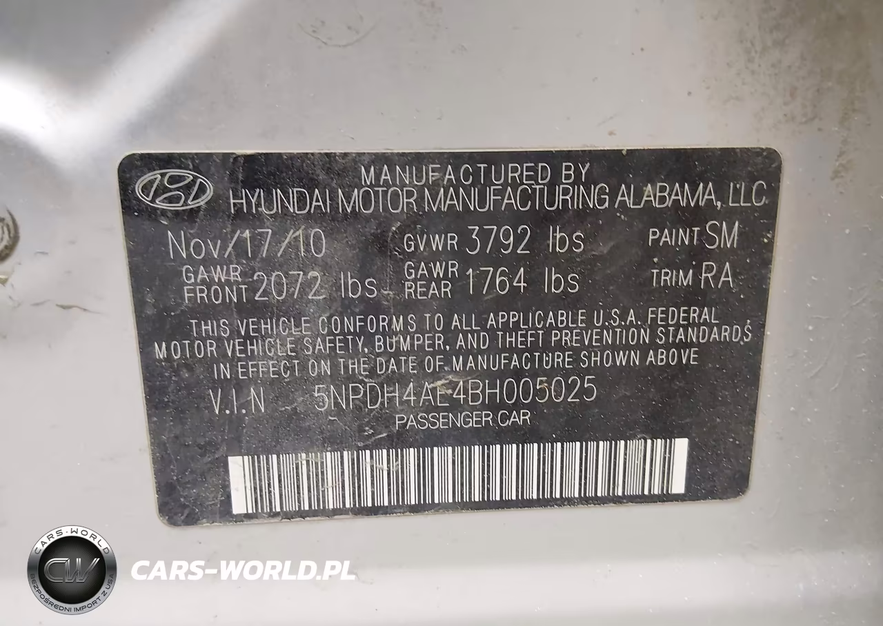 2011 Hyundai Elantra Gls VIN:5NPDH4AE4BH005025 - 9