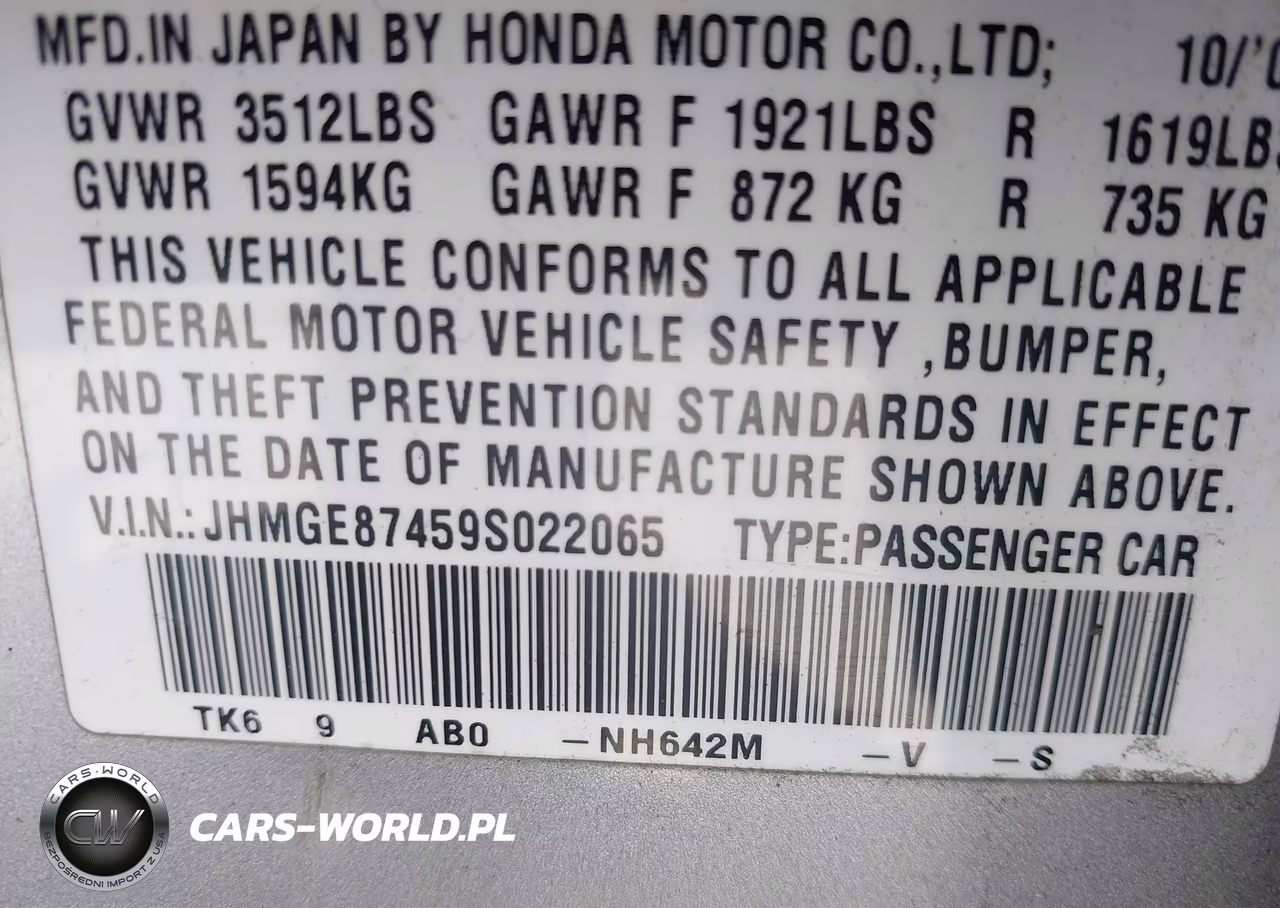 2009 Honda Fit Sport VIN:JHMGE87459S022065 - 9