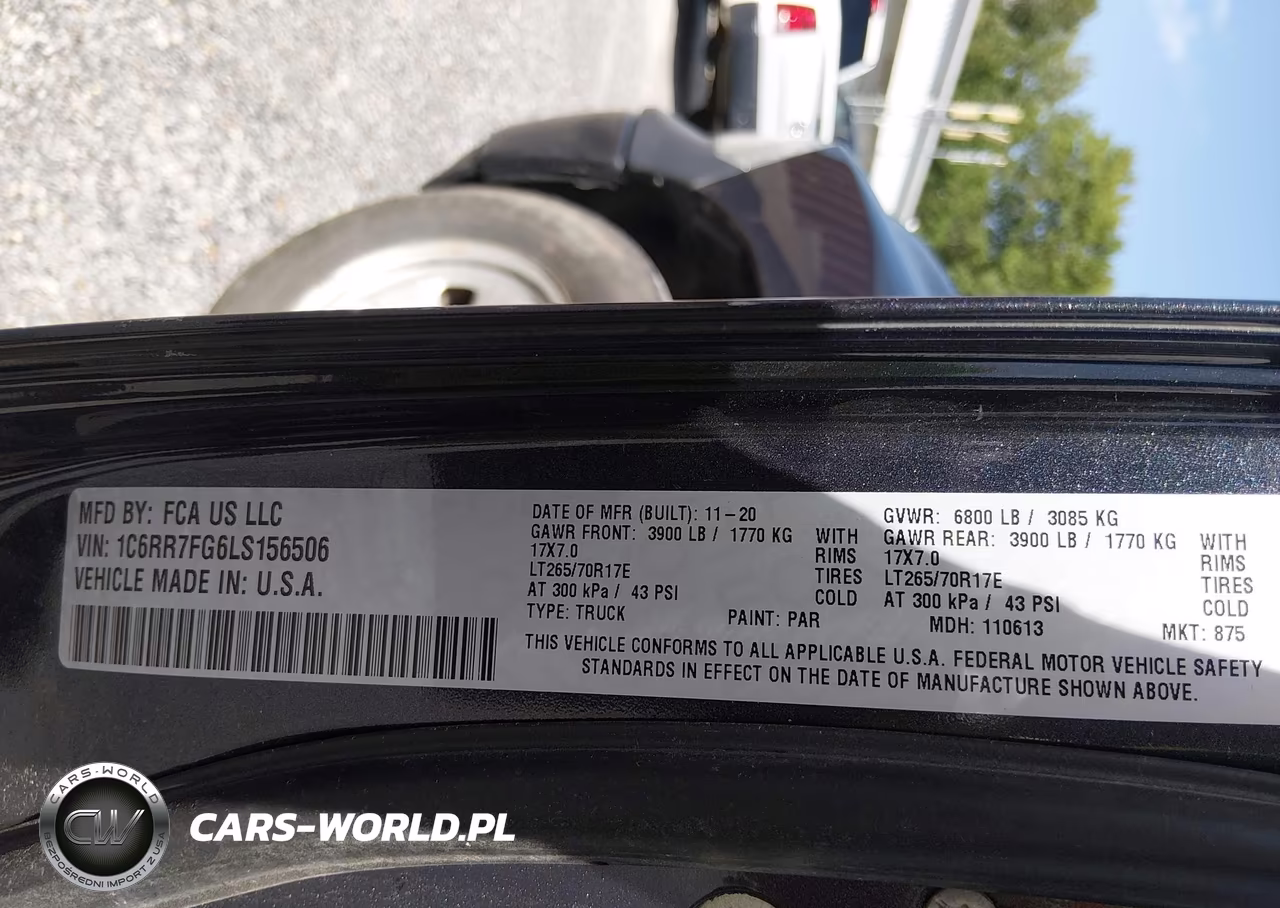 2020 Ram 1500 Classic Tradesman 4X4 6'4 Box VIN:1C6RR7FG6LS156506 - 9