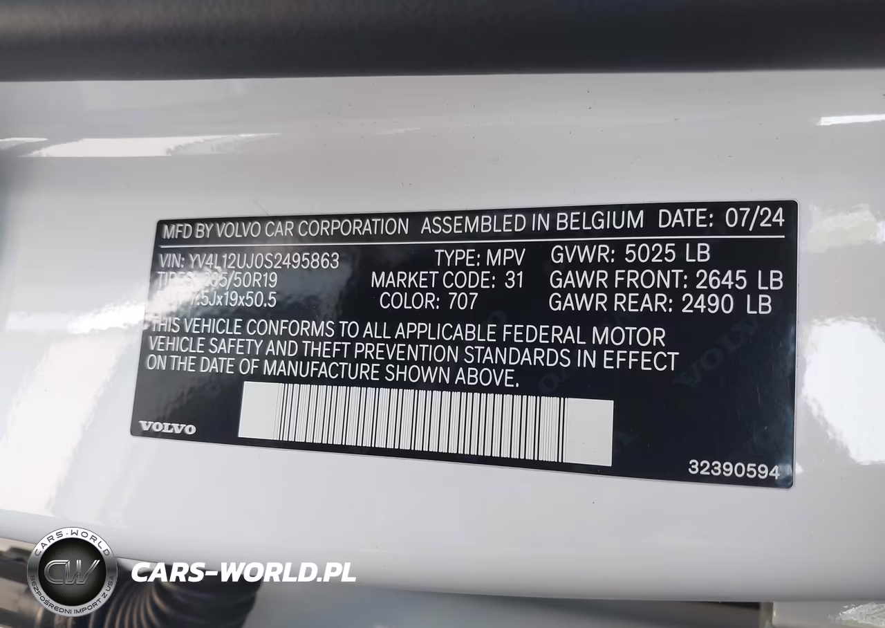 2025 Volvo Xc40 B5 Core Bright Theme VIN:YV4L12UJ0S2495863 - 9