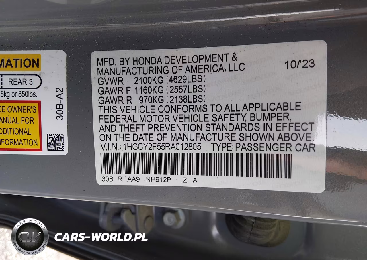 2024 Honda Accord Hybrid Sport VIN:1HGCY2F55RA012805 - 9