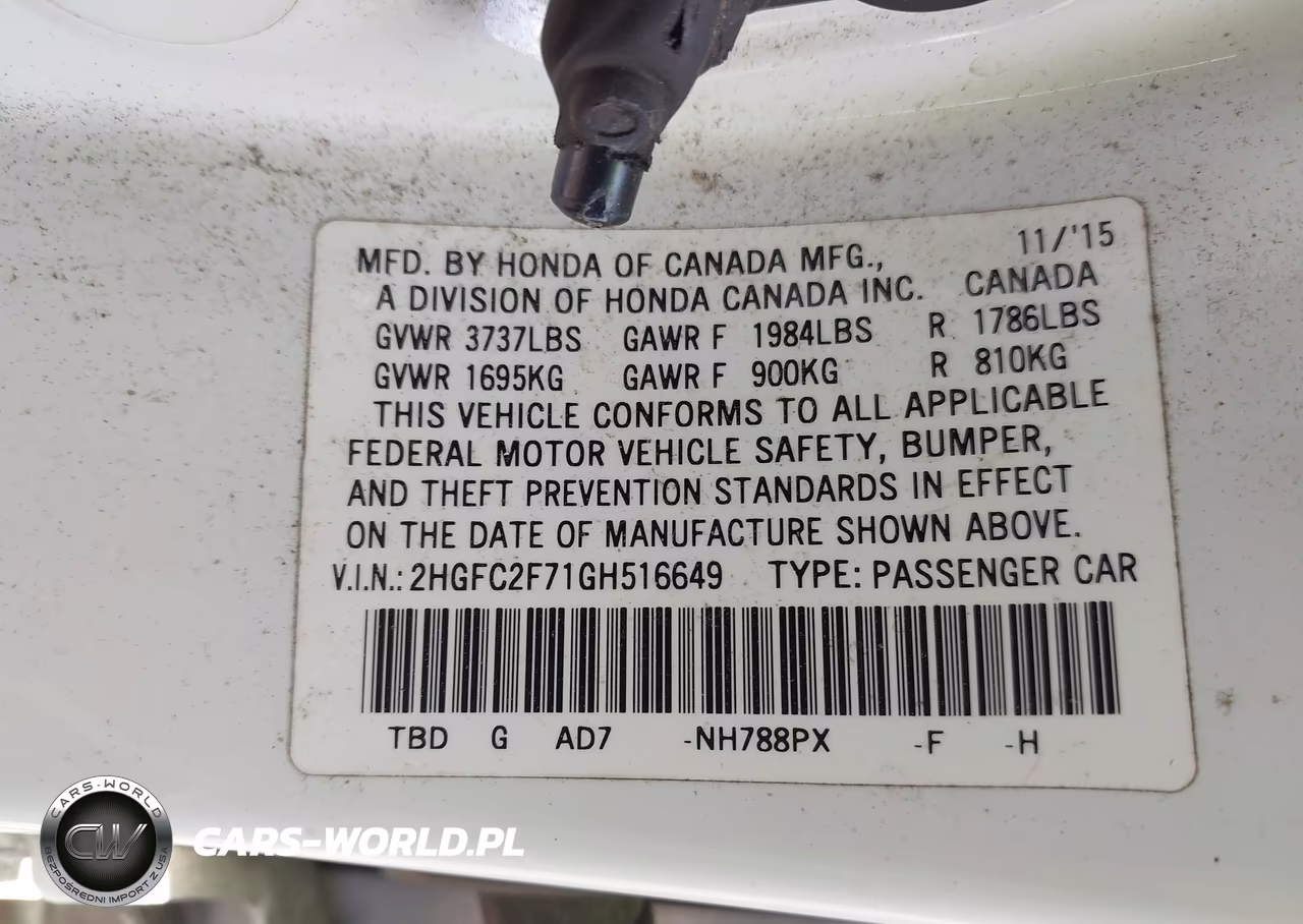 2016 Honda Civic Ex VIN:2HGFC2F71GH516649 - 9