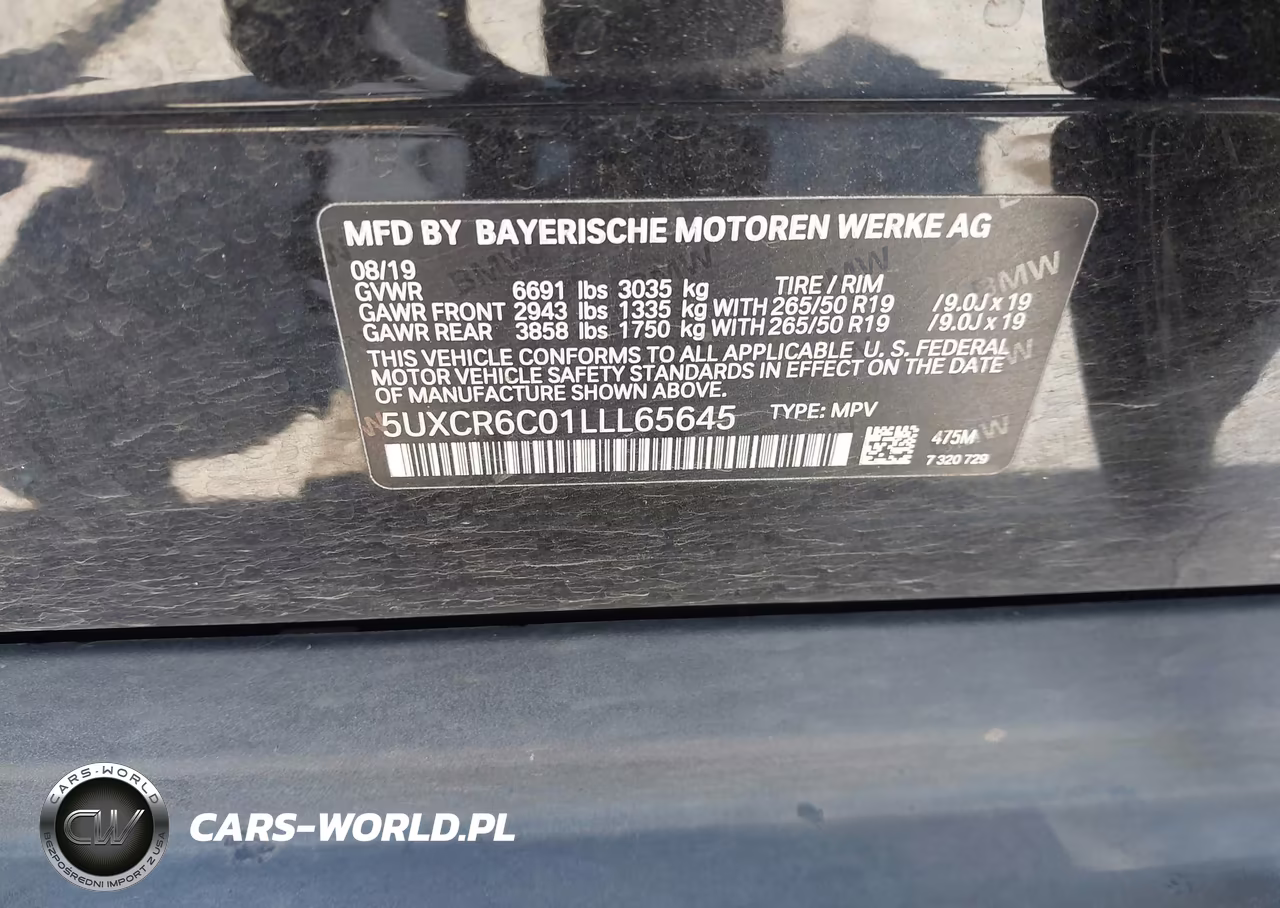 2020 BMW X5 xDrive40I VIN:5UXCR6C01LLL65645 - 9