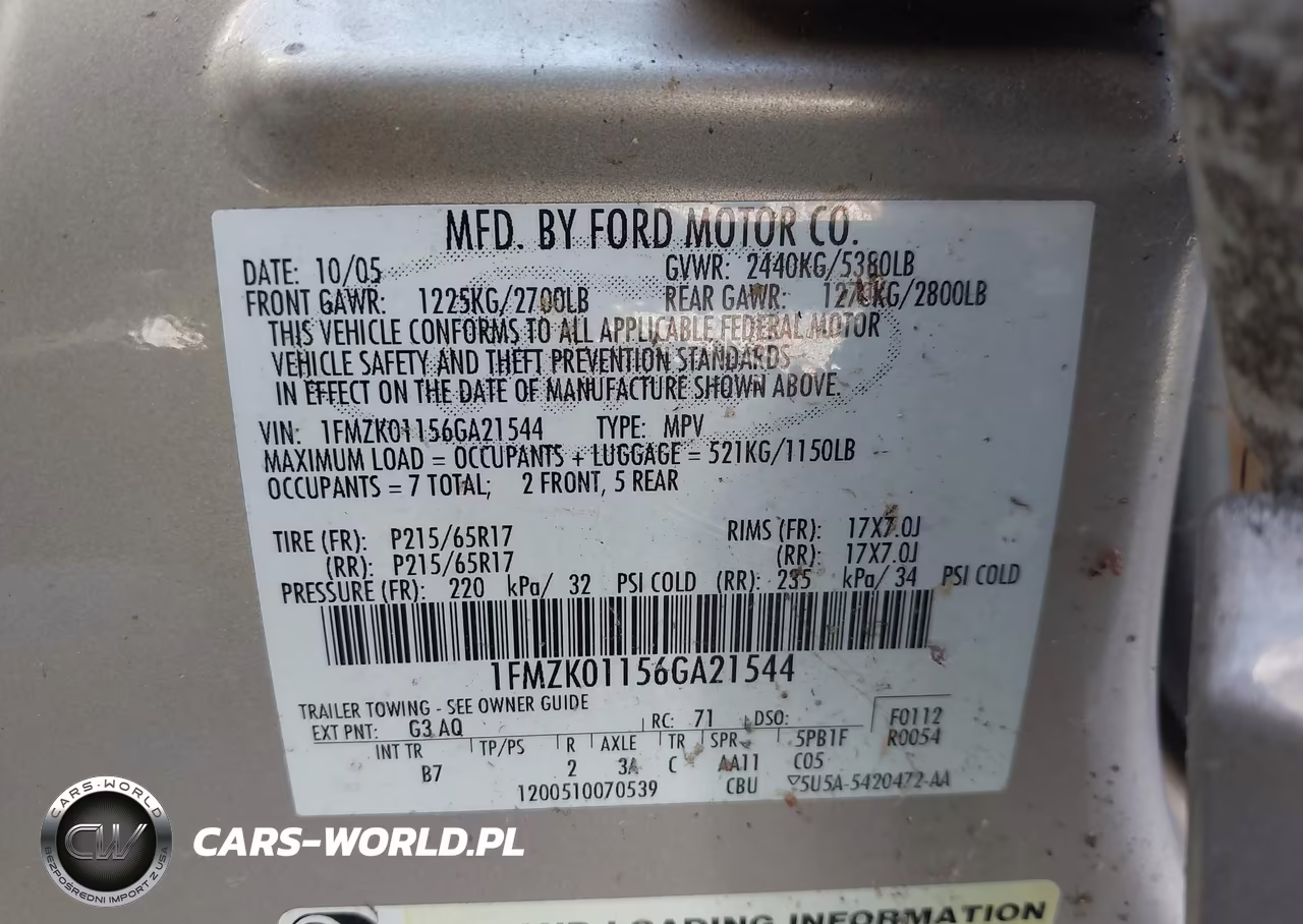 2006 Ford Freestyle Se VIN:1FMZK01156GA21544 - 9