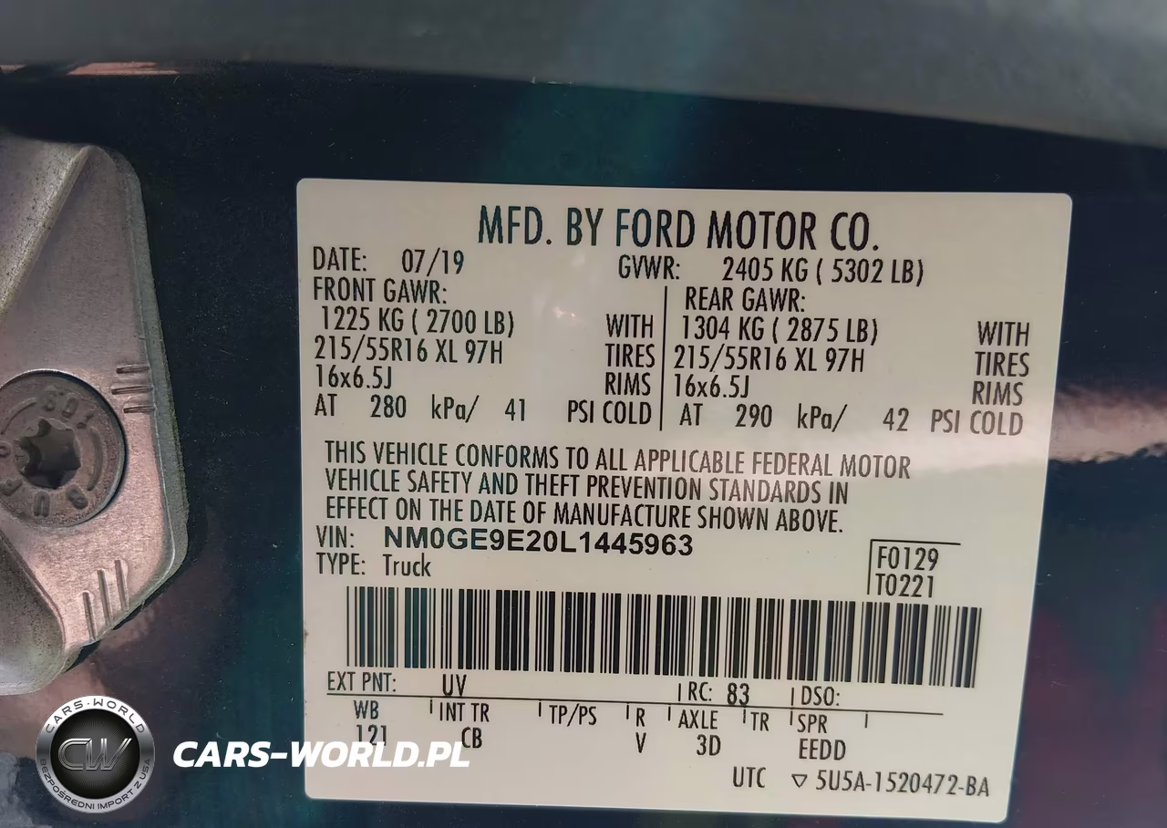 2020 Ford Transit Connect Xl Passenger VIN:NM0GE9E20L1445963 - 9