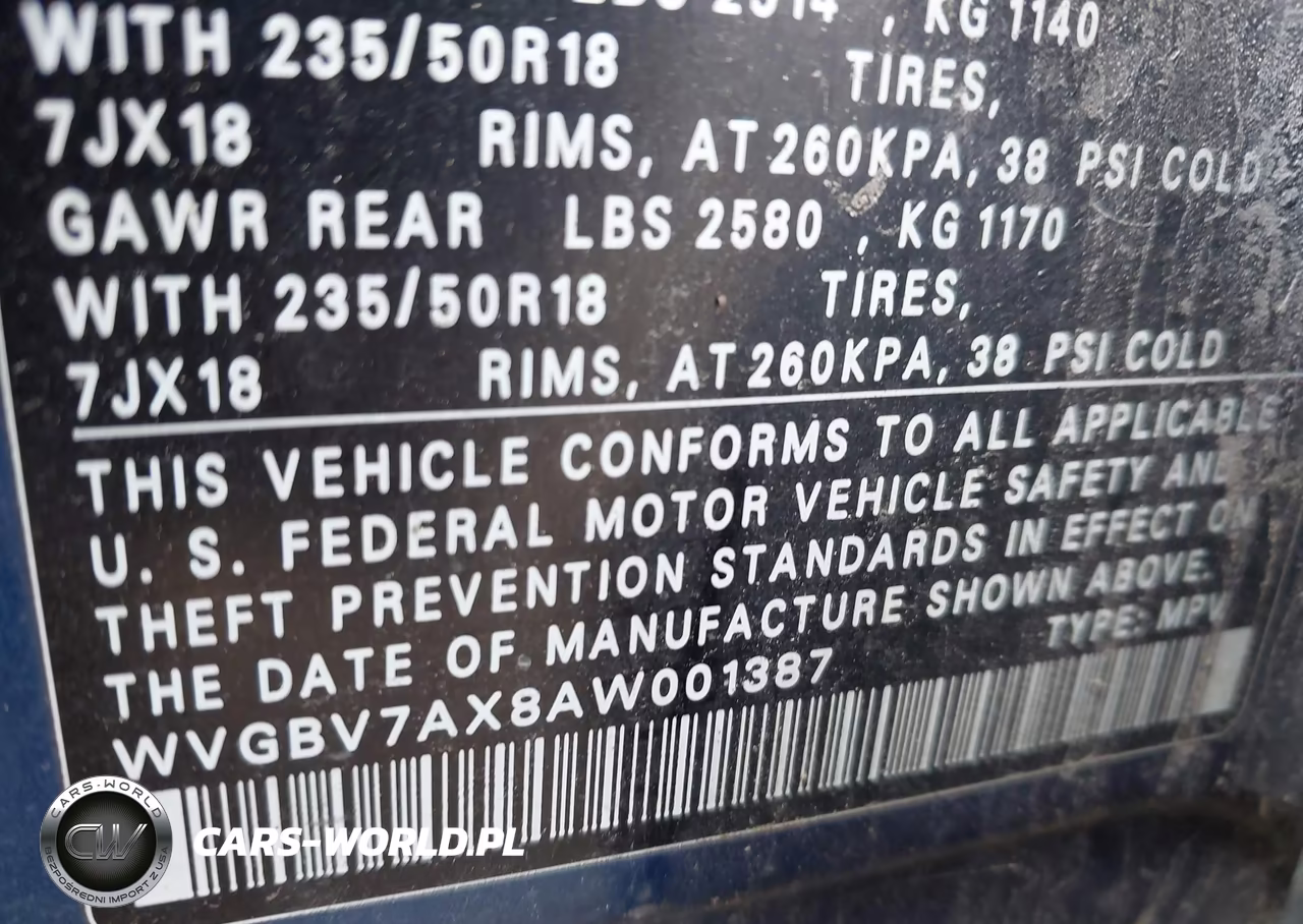 2010 Volkswagen Tiguan Se VIN:WVGBV7AX8AW001387 - 9