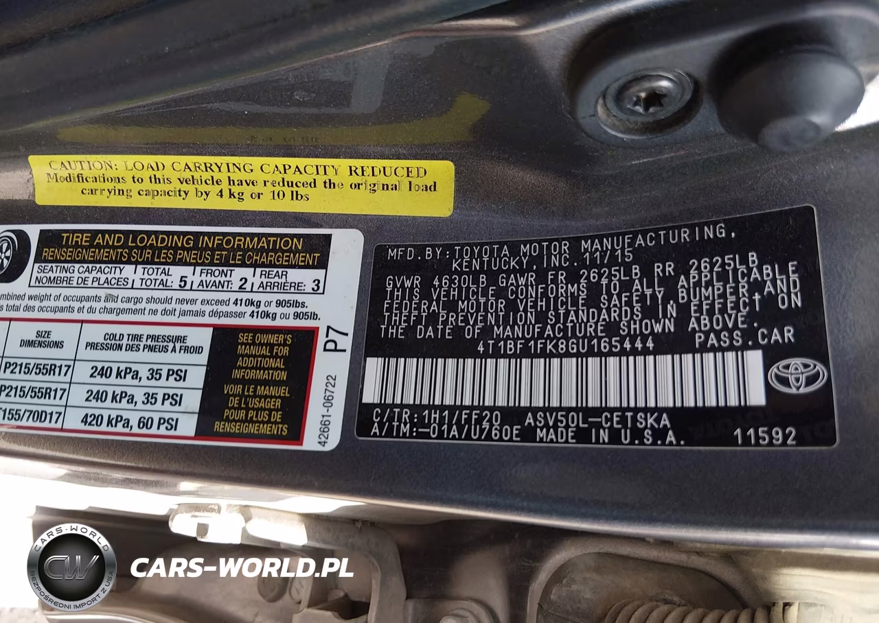 2016 Toyota Camry Se VIN:4T1BF1FK8GU165444 - 9