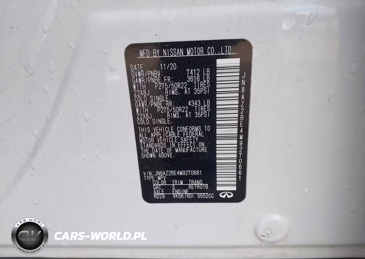 2021 Infiniti Qx80 Sensory Awd VIN:JN8AZ2BE4M9270661 - 9