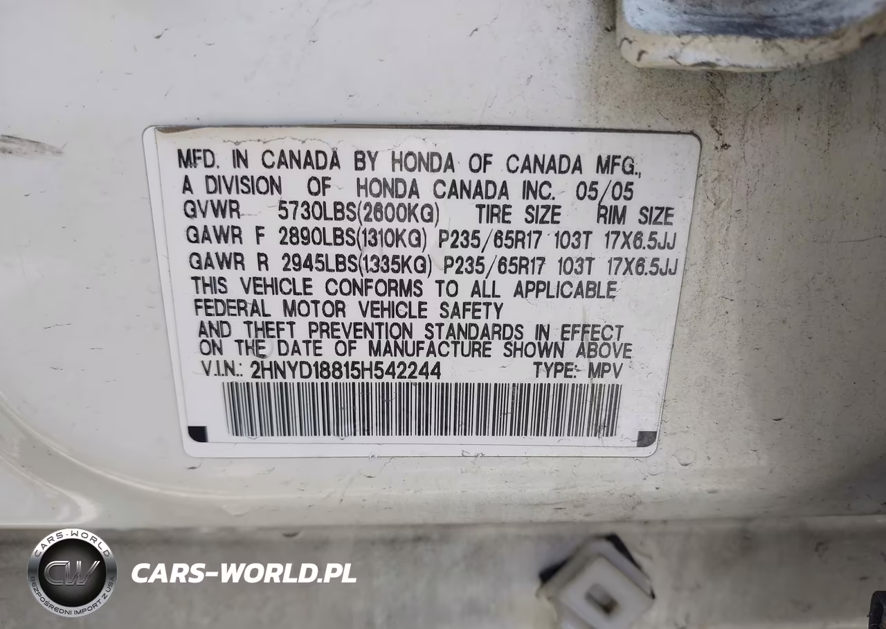 2005 Acura Mdx VIN:2HNYD18815H542244 - 9