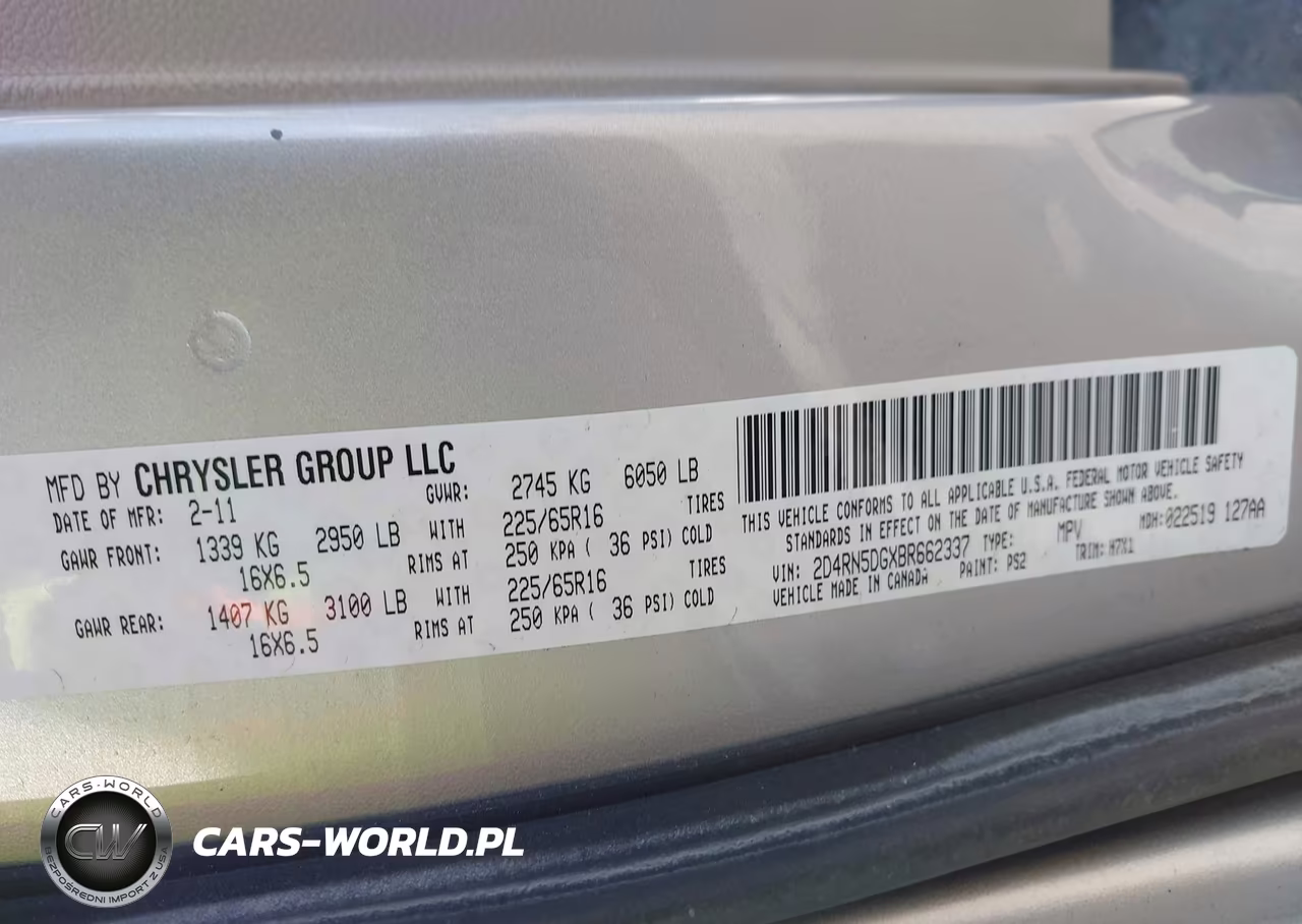 2011 Dodge Grand Caravan Crew VIN:2D4RN5DGXBR662337 - 9