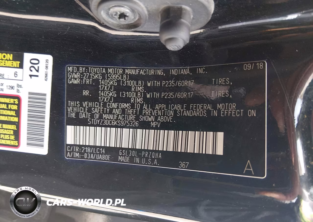 2019 Toyota Sienna Xle 8 Passenger VIN:5TDYZ3DC6KS975326 - 9