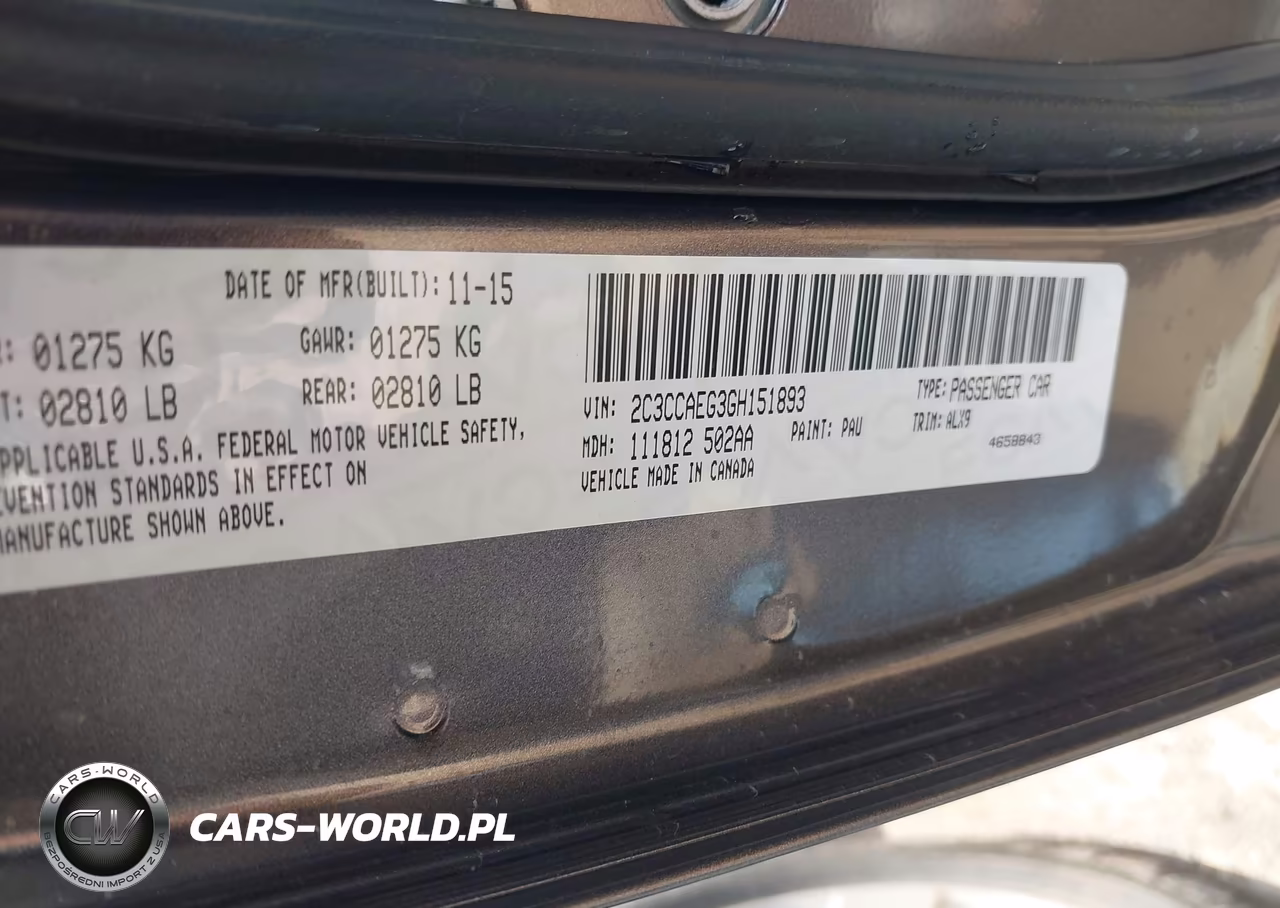 2016 Chrysler 300C VIN:2C3CCAEG3GH151893 - 9