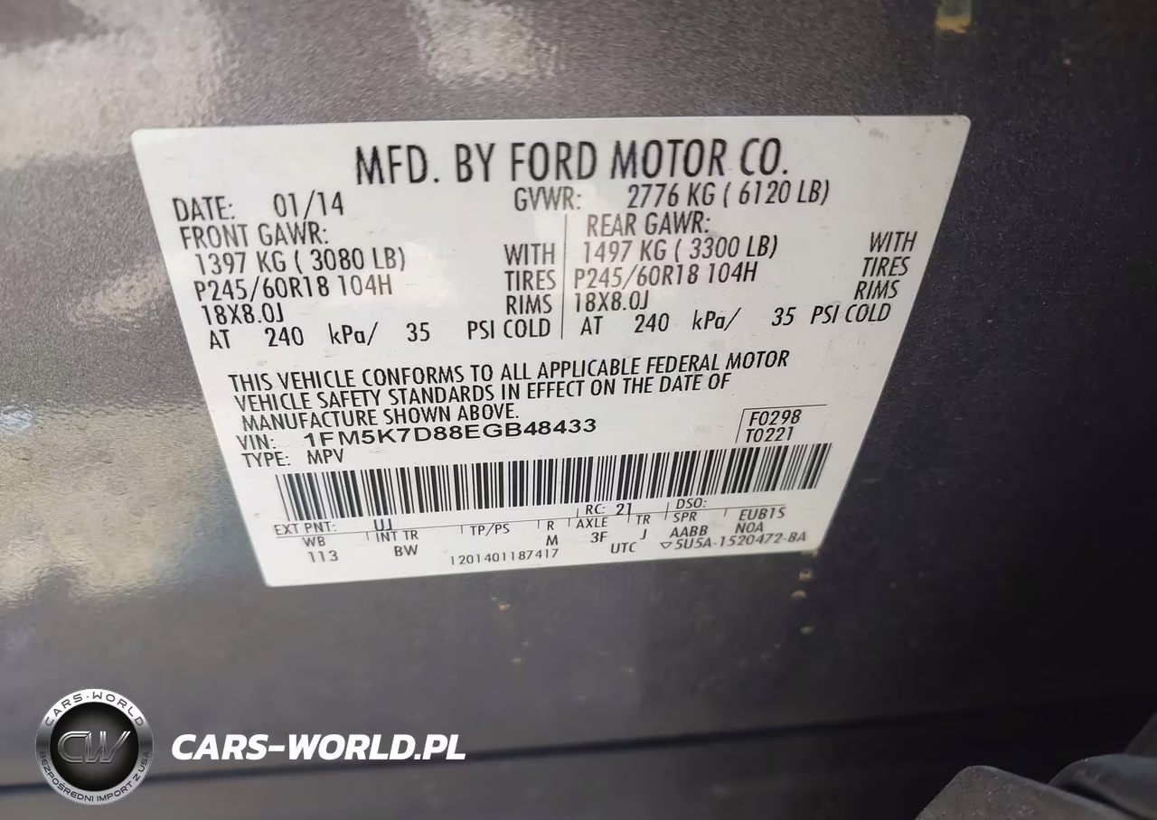 2014 Ford Explorer Xlt VIN:1FM5K7D88EGB48433 - 9