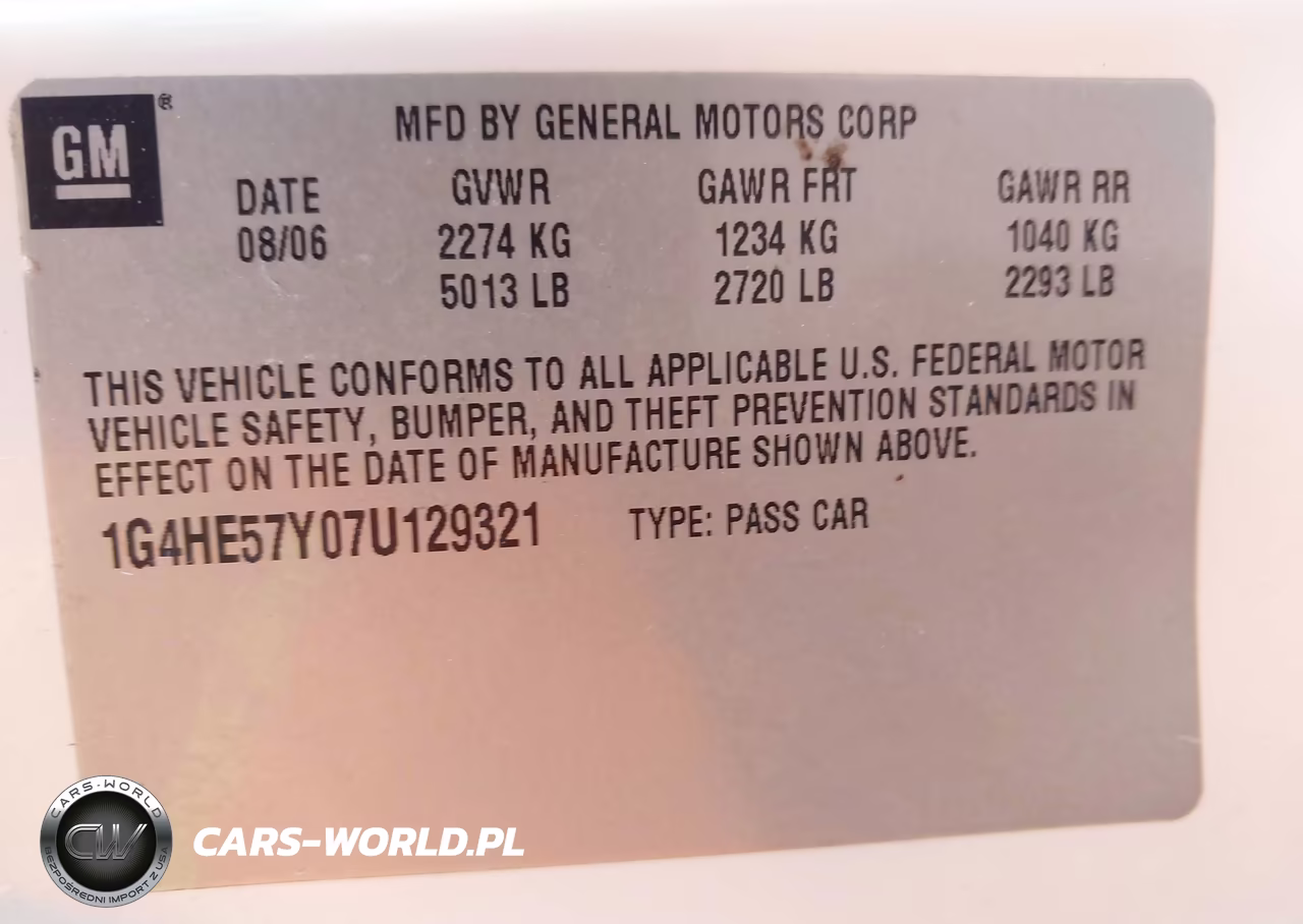 2007 Buick Lucerne Cxs VIN:1G4HE57Y07U129321 - 9