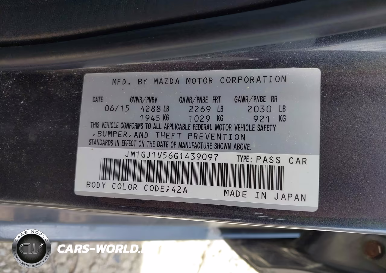 2016 Mazda Mazda6 I Touring VIN:JM1GJ1V56G1439097 - 9