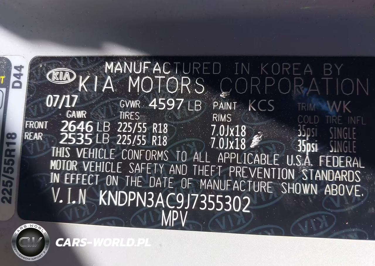 2018 Kia Sportage Ex VIN:KNDPN3AC9J7355302 - 9