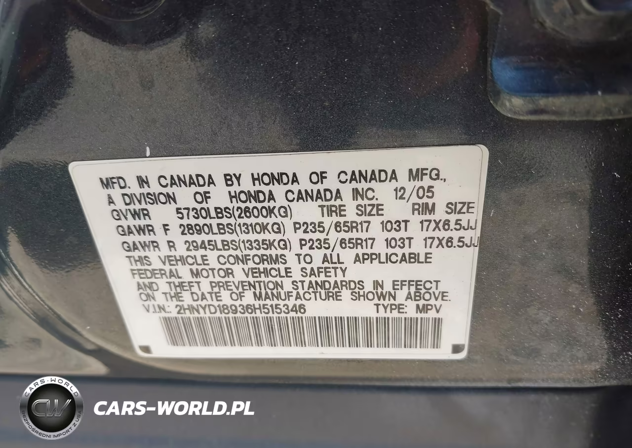2006 Acura Mdx VIN:2HNYD18936H515346 - 9