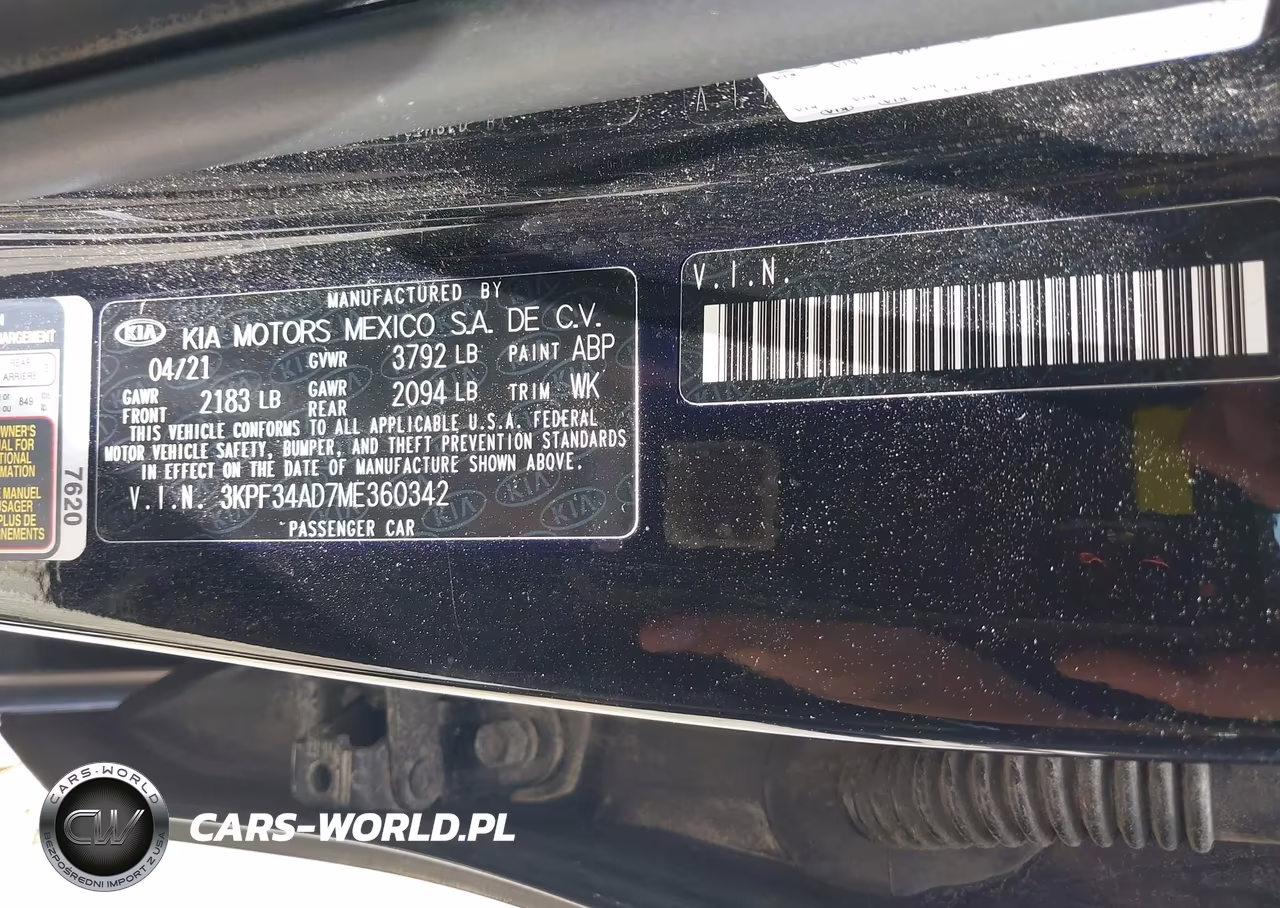 2021 Kia Forte Gt-Line VIN:3KPF34AD7ME360342 - 9