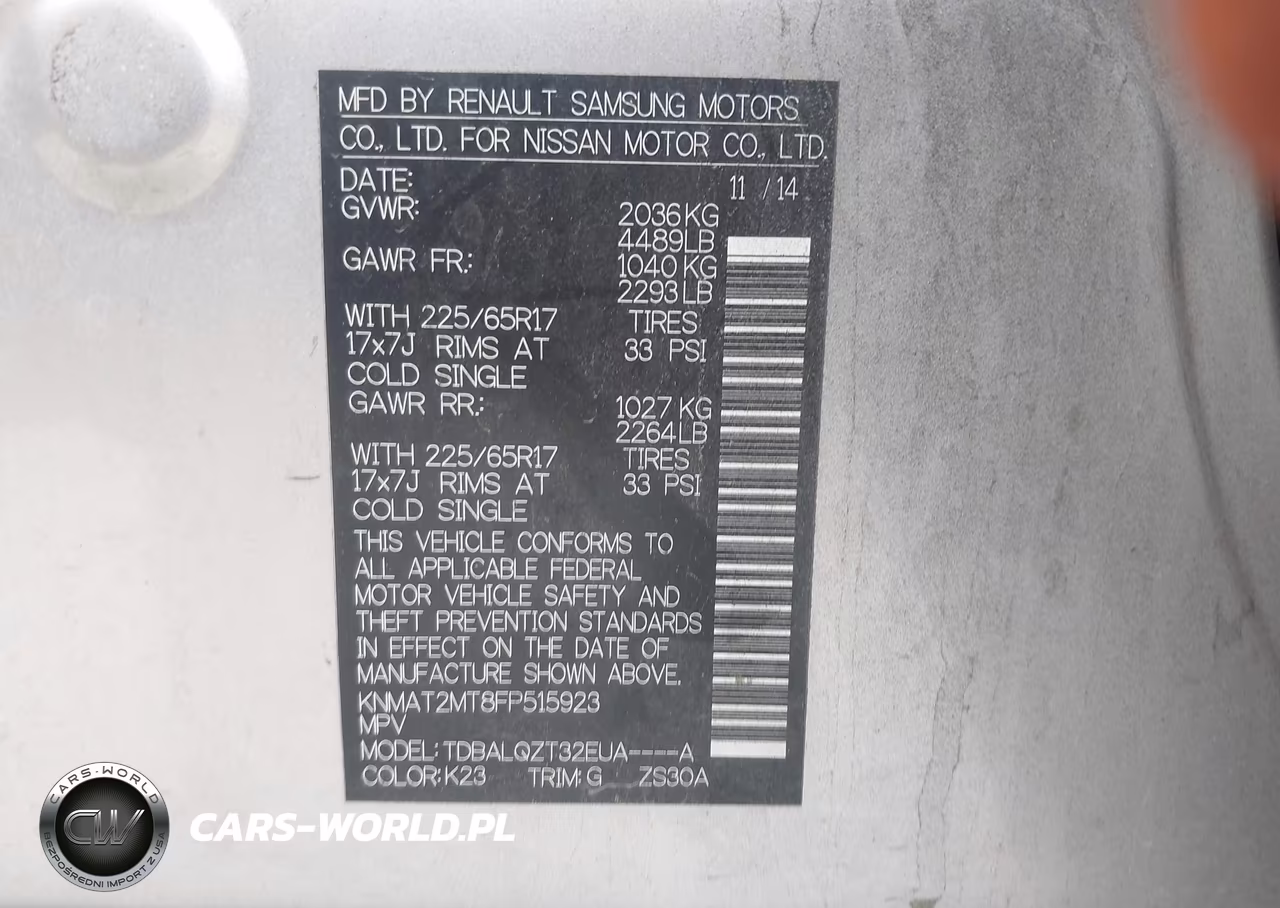 2015 Nissan Rogue Sv VIN:KNMAT2MT8FP515923 - 9