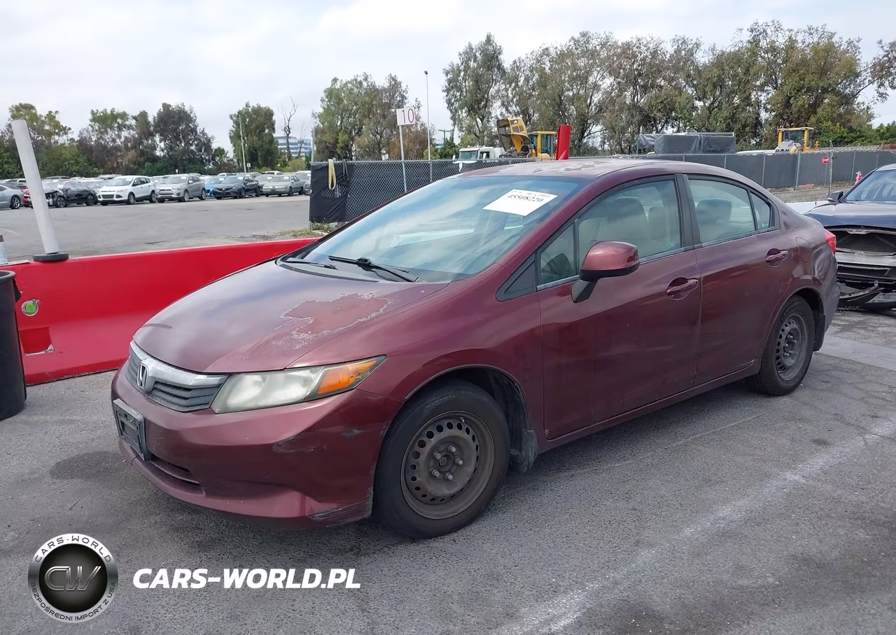 2012 Honda Civic Lx VIN:2HGFB2F52CH600250 - 2