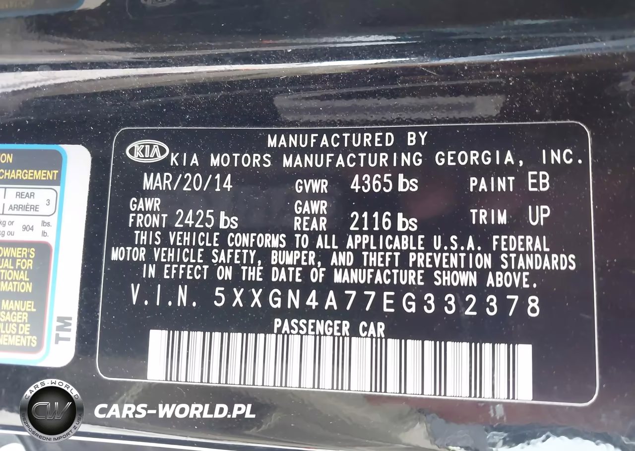 2014 Kia Optima Ex VIN:5XXGN4A77EG332378 - 9