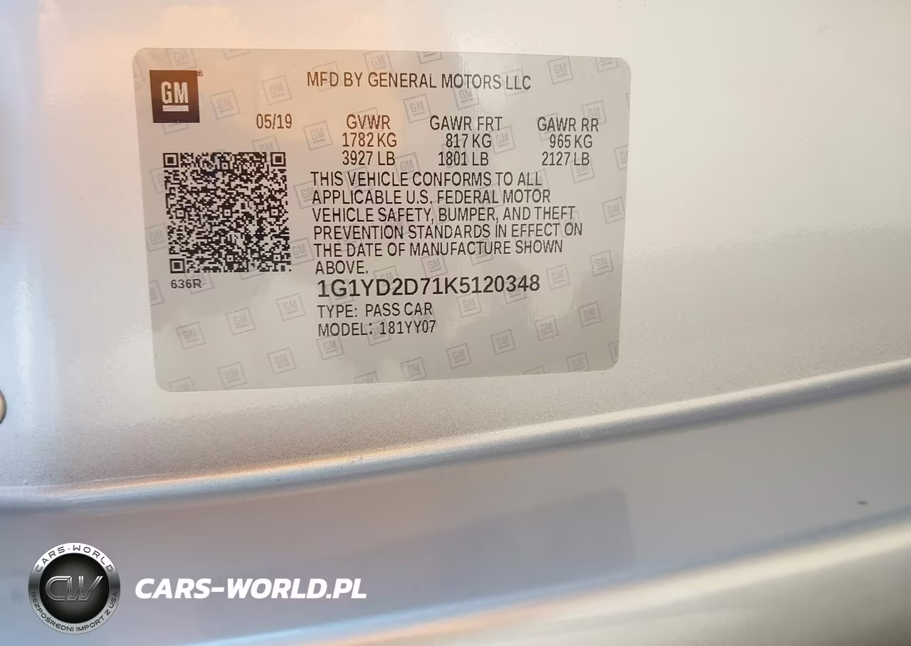 2019 Chevrolet Corvette Stingray VIN:1G1YD2D71K5120348 - 9