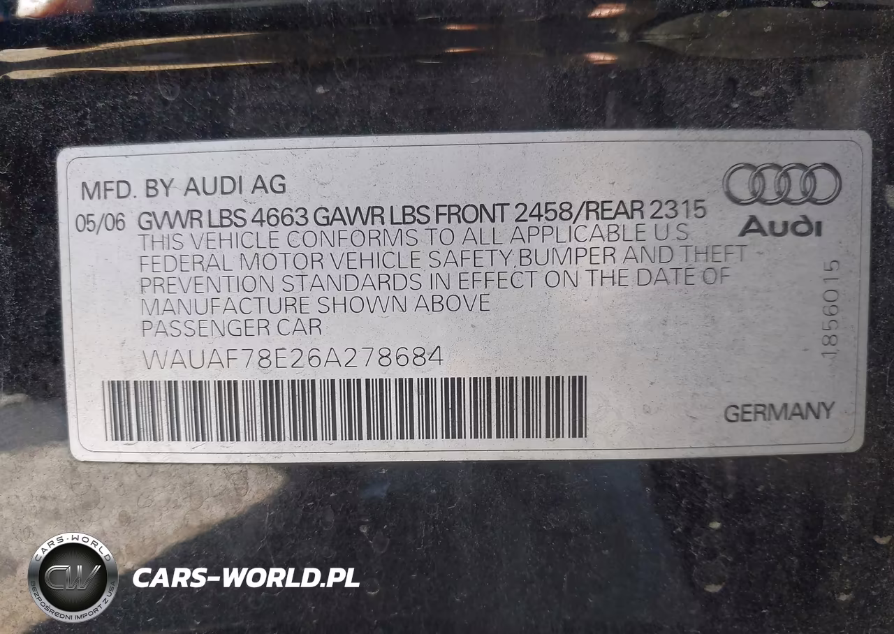 2006 Audi A4 2.0T VIN:WAUAF78E26A278684 - 9