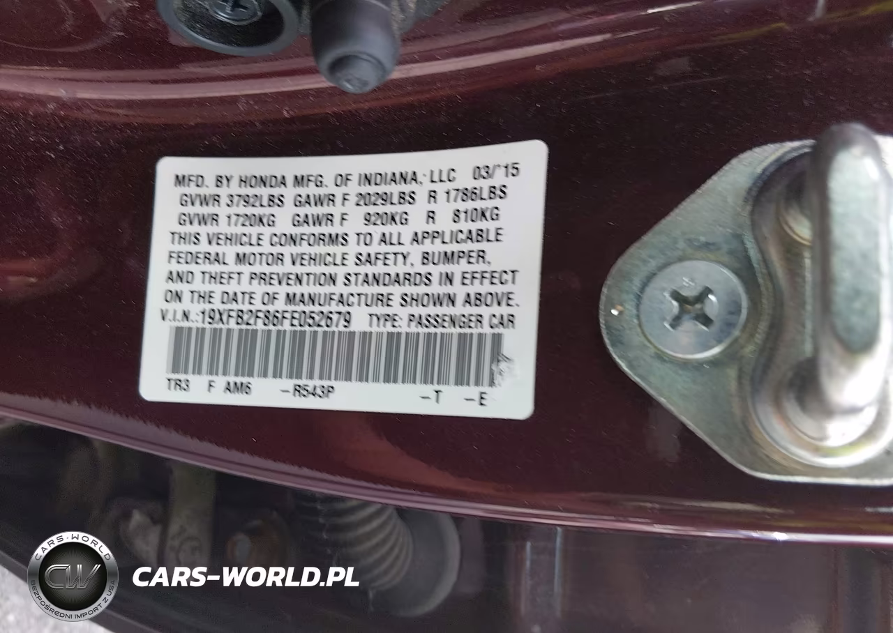 2015 Honda Civic Ex VIN:19XFB2F86FE052679 - 9