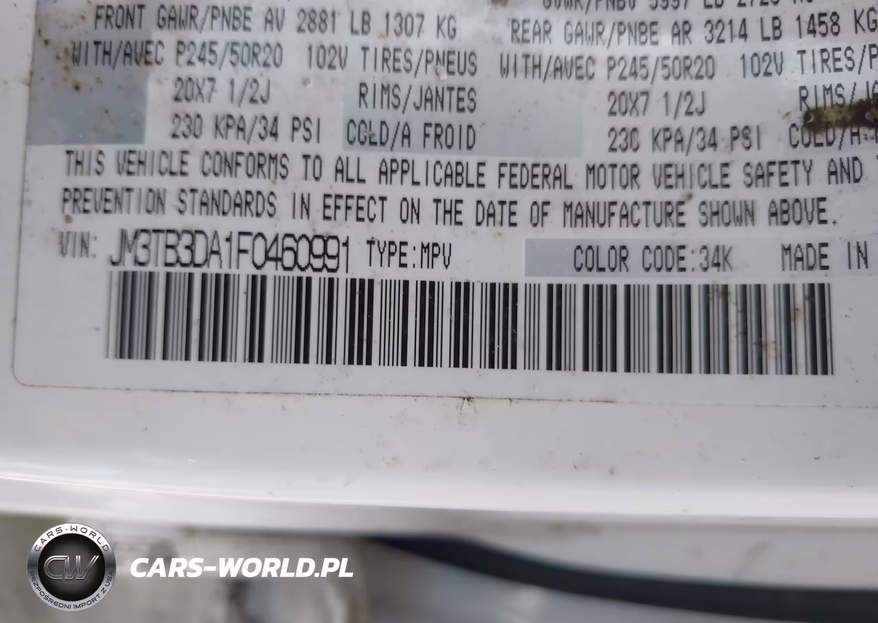 2015 Mazda Cx-9 Grand Touring VIN:JM3TB3DA1F0460991 - 9