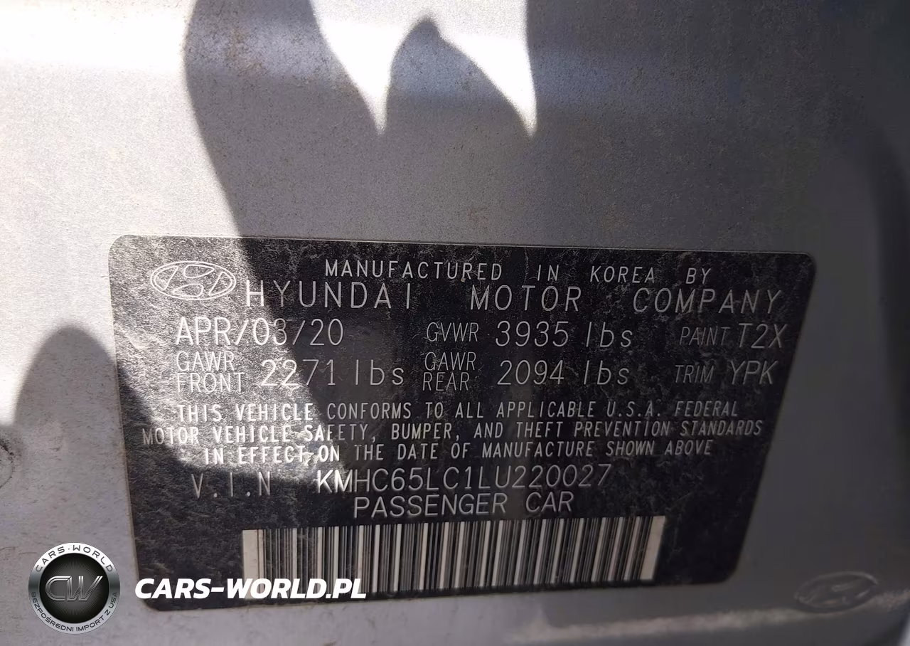 2020 Hyundai Ioniq Hybrid Blue VIN:KMHC65LC1LU220027 - 9
