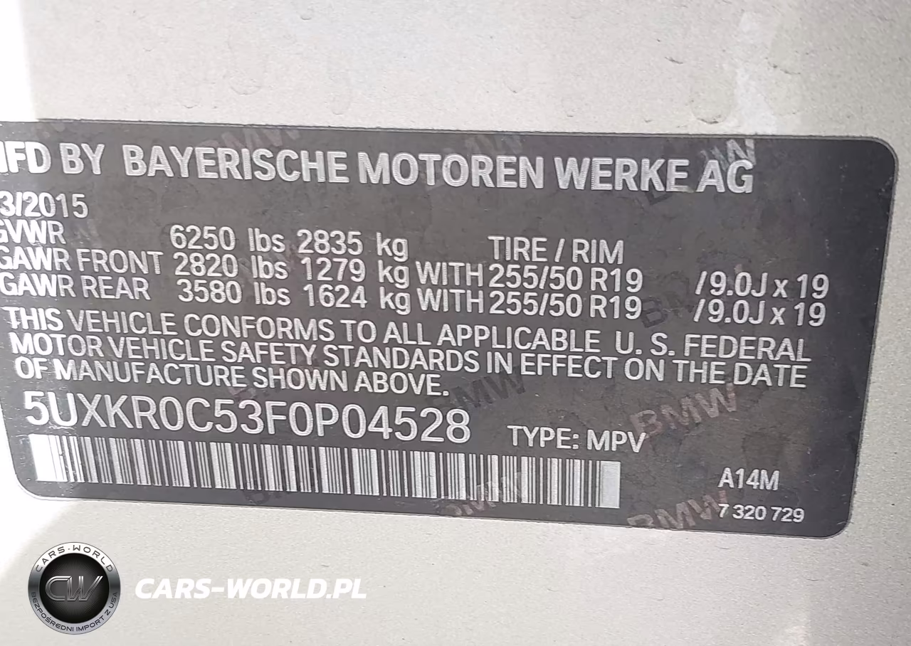 2015 BMW X5 xDrive35I VIN:5UXKR0C53F0P04528 - 9