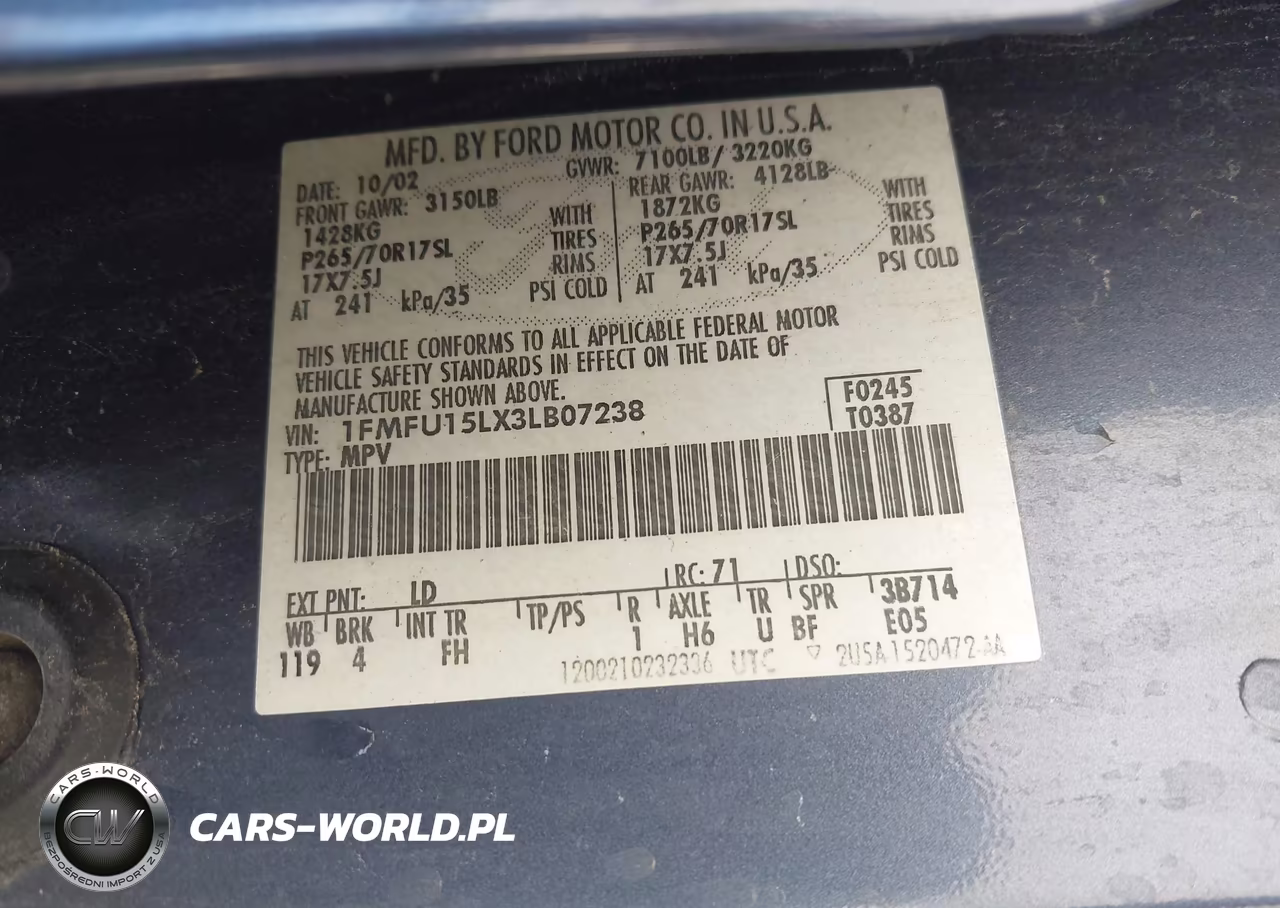 2003 Ford Expedition Xlt VIN:1FMFU15LX3LB07238 - 9
