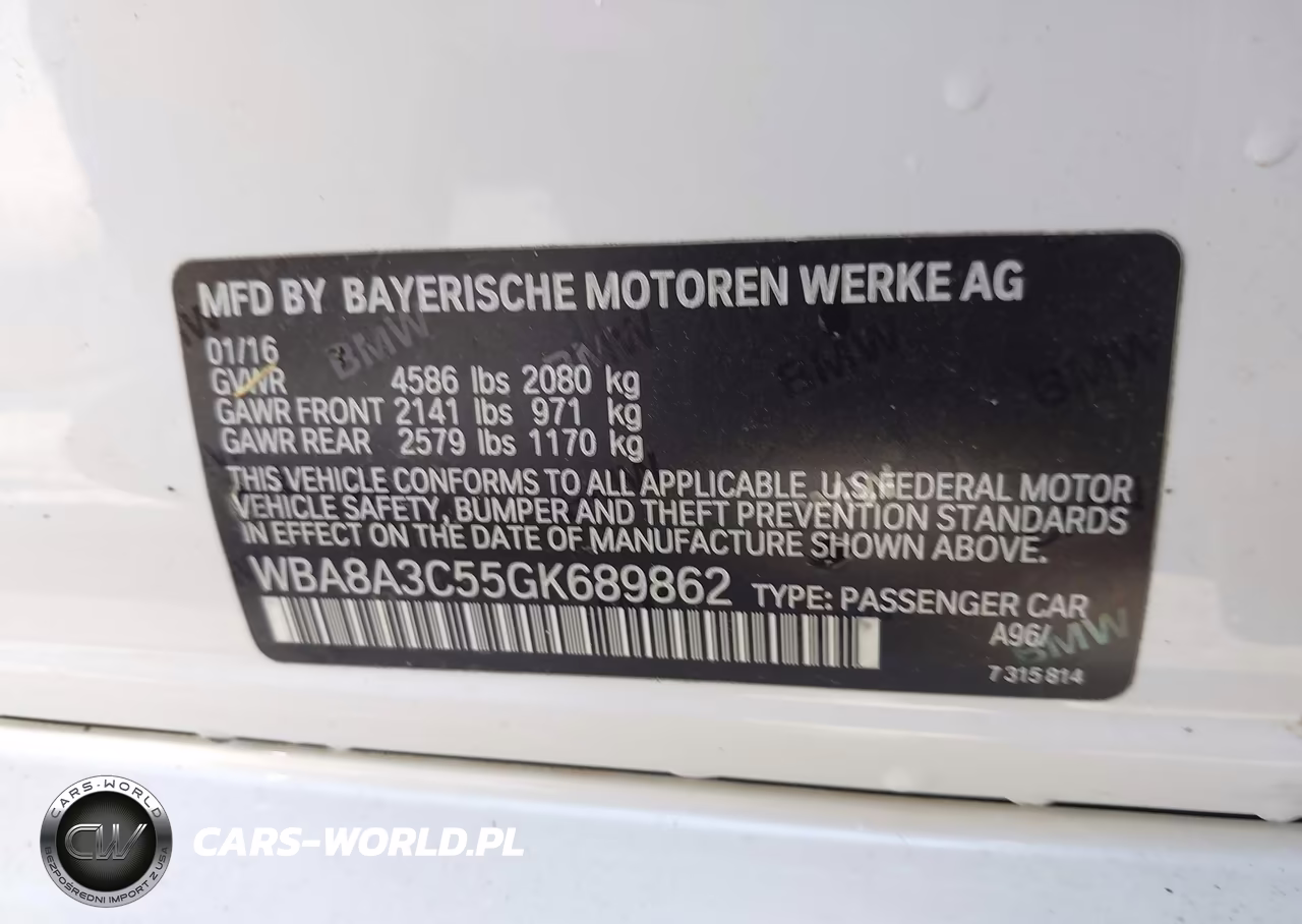 2016 BMW 320I xDrive VIN:WBA8A3C55GK689862 - 9