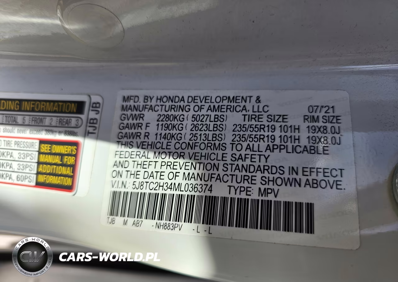 2021 Acura Rdx VIN:5J8TC2H34ML036374 - 9