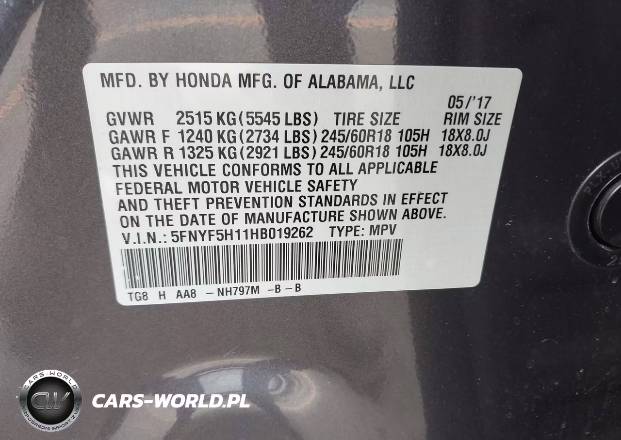 2017 Honda Pilot Lx VIN:5FNYF5H11HB019262 - 9
