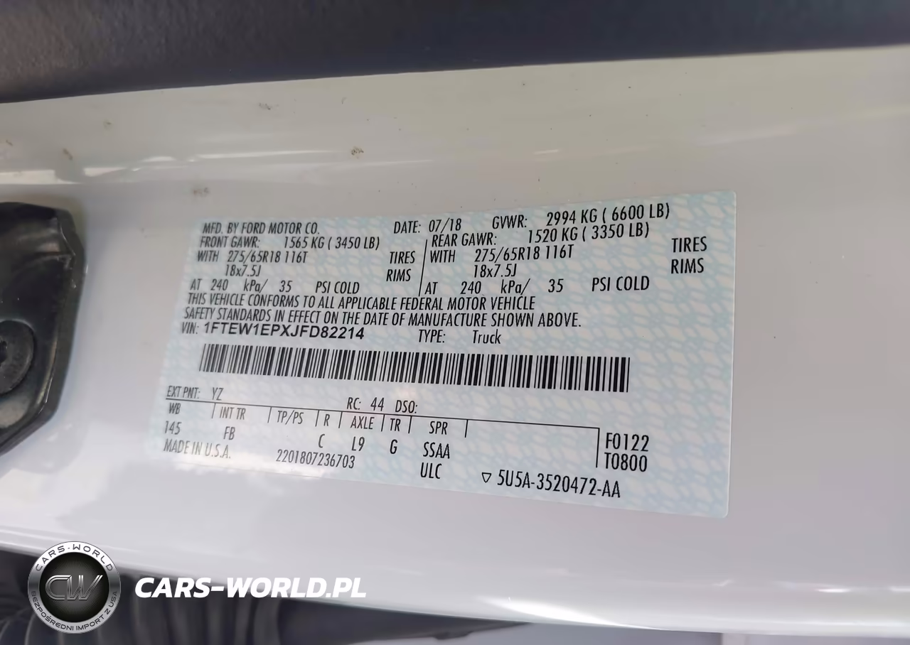 2018 Ford F-150 Lariat-Xl-Xlt VIN:1FTEW1EPXJFD82214 - 9
